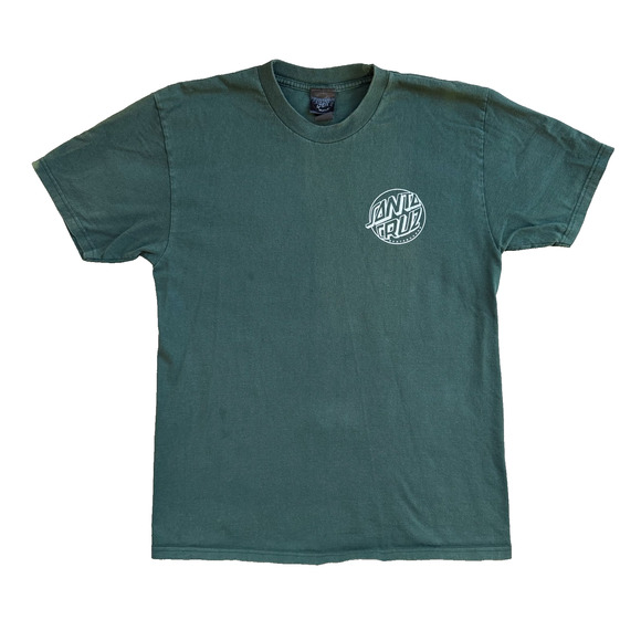 Santa Cruz Other - Santa Cruz Skateboards Graphic T-Shirt Mens Medium Green Vintage Faded